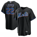 Al Leiter New York Mets Nike 2022 Alternate Replica Player Jersey - Preto
