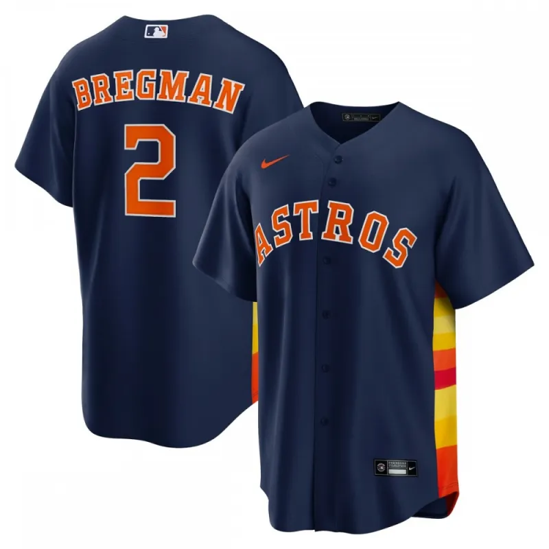 Alex Bregman Houston Astros Nike Alternate Replica Player Name Jersey – Navy