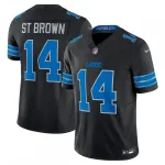 Camisa Nike Vapor FUSE Limited, segunda opção alternativa, de Amon-Ra St. Brown, do Detroit Lions - Preta Camisa Nike Vapor FUSE Limited, segunda opção, de Amon-Ra St. Brown, Detroit Lions – Preta