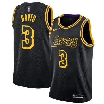 Anthony Davis Los Angeles Lakers Nike City Edition Swingman-shirt - Zwart