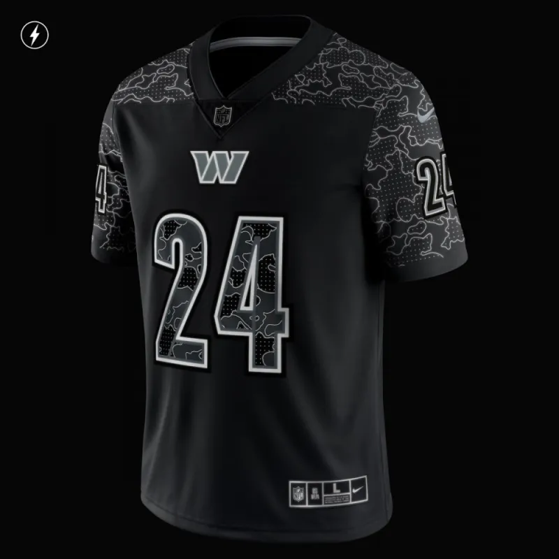 Camisa Nike RFLCTV Limited do Washington Commanders, usada por Antonio Gibson – Preta