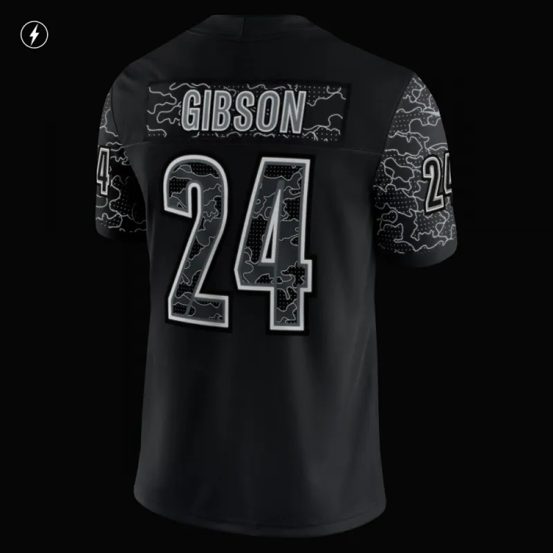 Camisa Nike RFLCTV Limited do Washington Commanders, usada por Antonio Gibson – Preta