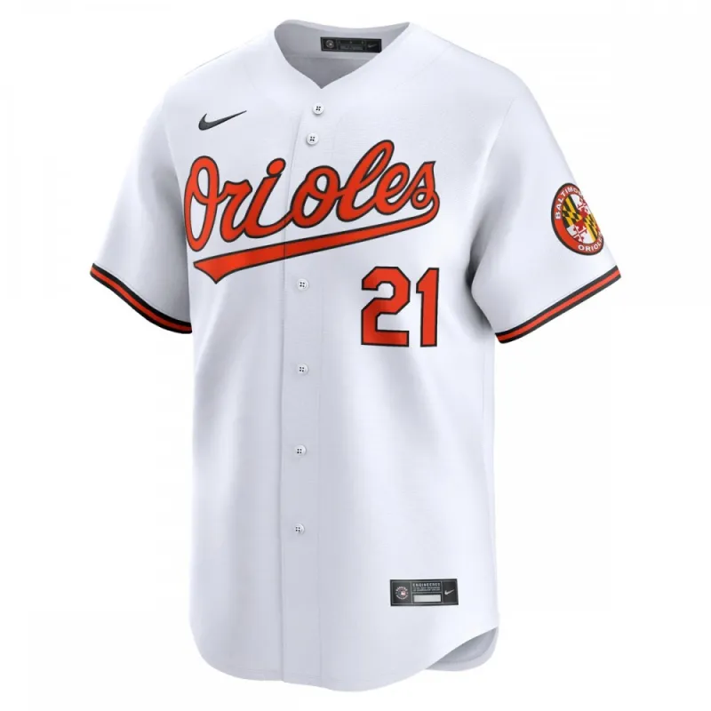Maglia da gioco Austin Hays dei Baltimore Orioles, prodotta da Nike e in edizione limitata - Bianca