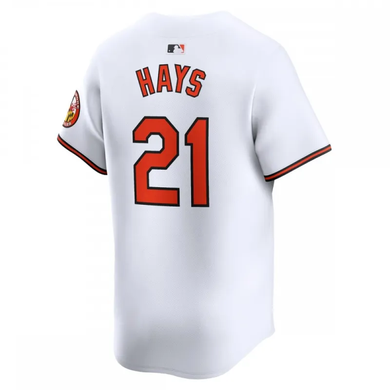 Maglia da gioco Austin Hays dei Baltimore Orioles, prodotta da Nike e in edizione limitata - Bianca
