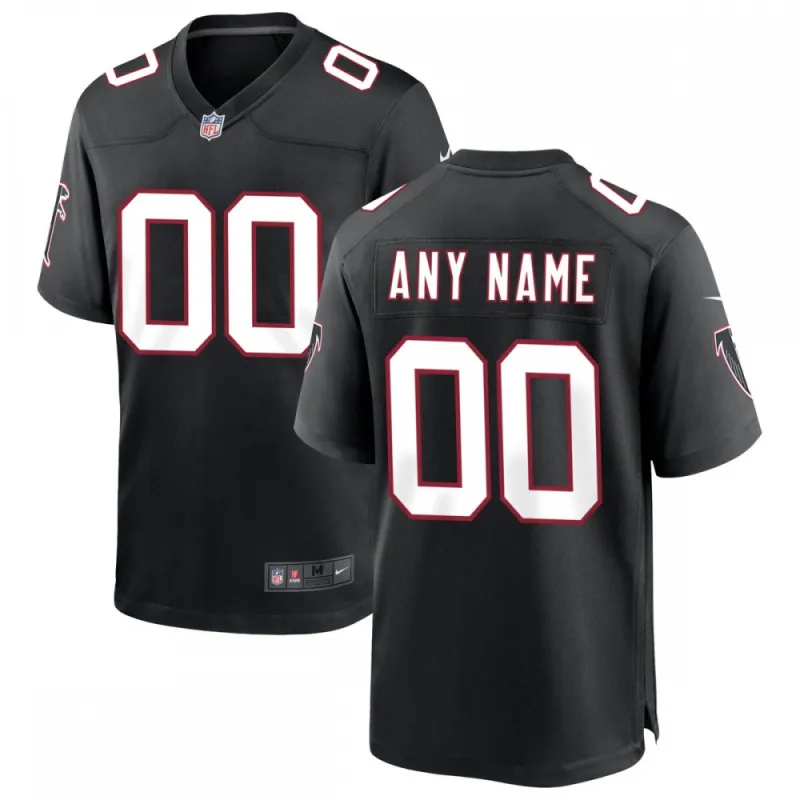 Atlanta Falcons Nike Throwback Custom Game Jersey – Black