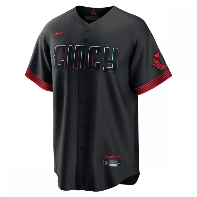 Cincinnati Reds Nike 2023 City Connect Replica Jersey – Black