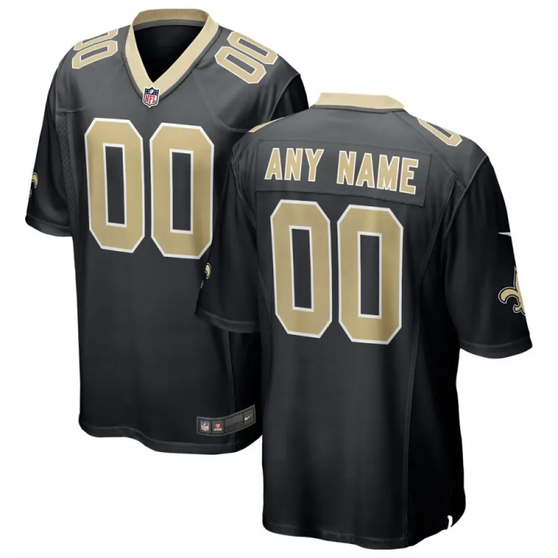 New Orleans Saints Nike Custom Game Jersey – Schwarz