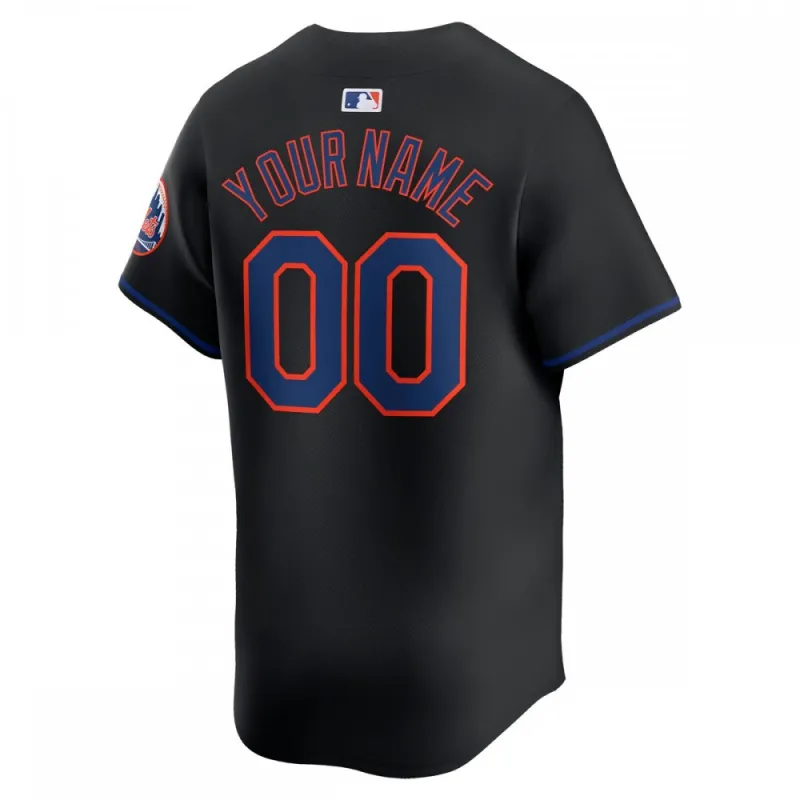 New York Mets Nike Alternate Limited Custom Jersey – Black