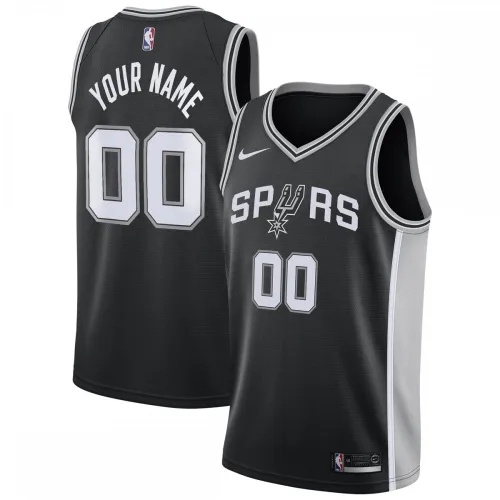 Maillot Swingman personnalisé San Antonio Spurs pour homme, noir - Édition Icon
