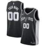 Camisola personalizada para homem do San Antonio Spurs Swingman Preto - Edição Icon