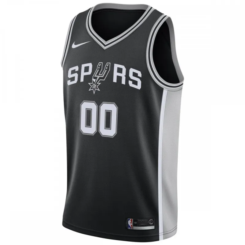 Camisola personalizada para homem do San Antonio Spurs Swingman Preto - Edição Icon