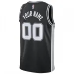 Camisola personalizada para homem do San Antonio Spurs Swingman Preto - Edição Icon