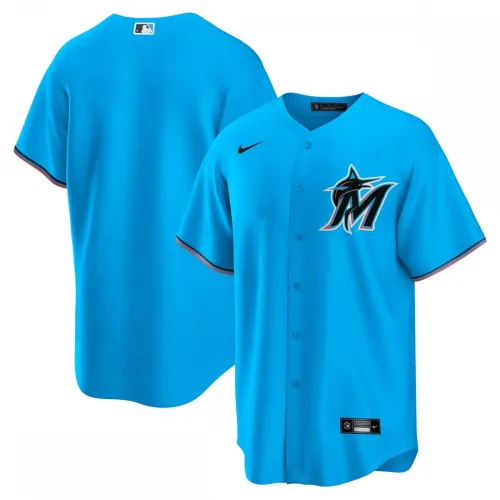 Miami Marlins Nike Auswärtstrikot (Replika) – Blau