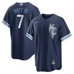 Bobby Witt Jr. Kansas City Royals Nike 2022 City Connect Replica Player Jersey - Navy Bobby Witt Jr. Kansas City Royals Nike 2022 City Connect Replica Player Jersey – Navy