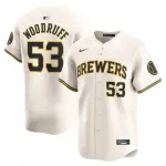 Brandon Woodruff Milwaukee Brewers Nike Home Limited Player Jersey - Crème Brandon Woodruff Milwaukee Brewers Nike Home Limited Player Jersey - Cream