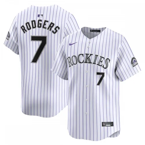 Camiseta Nike de jugador de local de edición limitada de Brendan Rodgers de los Colorado Rockies - Blanca