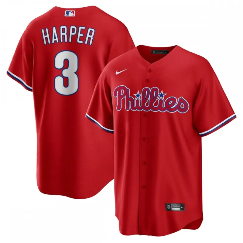 Bryce Harper Philadelphia Phillies Nike Alternate Replica Player Name Jersey – Red