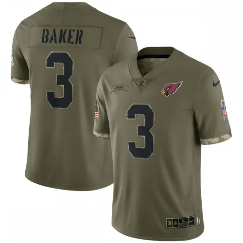 Budda Baker Arizona Cardinals Camisola Nike Masculina 2022 Salute To Service Limited - Azeitona