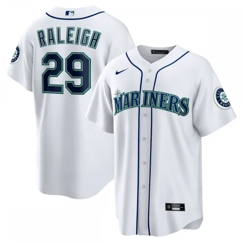Cal Raleigh Seattle Mariners Nike Home Replica Jersey - Blanc