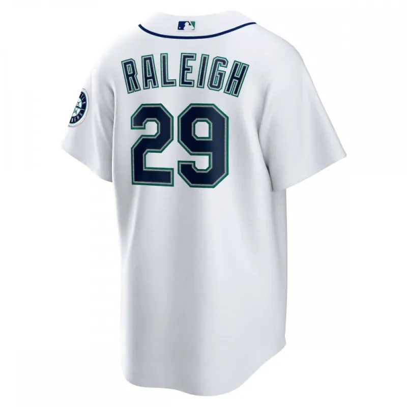 Cal Raleigh Seattle Mariners Nike Home Replica Jersey – White
