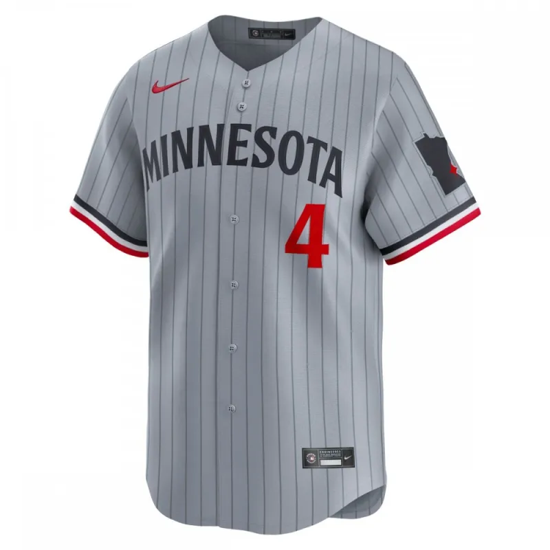 Maglia da giocatore in edizione limitata Nike da trasferta dei Minnesota Twins di Carlos Correa - Grigio
