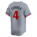 Maglia da giocatore in edizione limitata Nike da trasferta dei Minnesota Twins di Carlos Correa - Grigio
