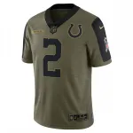 Carson Wentz Indianapolis Colts Nike Men's 2021 Salute To Service Limited Player Jersey - Olive