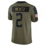 Carson Wentz Indianapolis Colts Nike Men's 2021 Salute To Service Limited Player Jersey - Olive