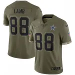 CeeDee Lamb Dallas Cowboys Nike 2022 Salute To Service Limited Jersey – Olive