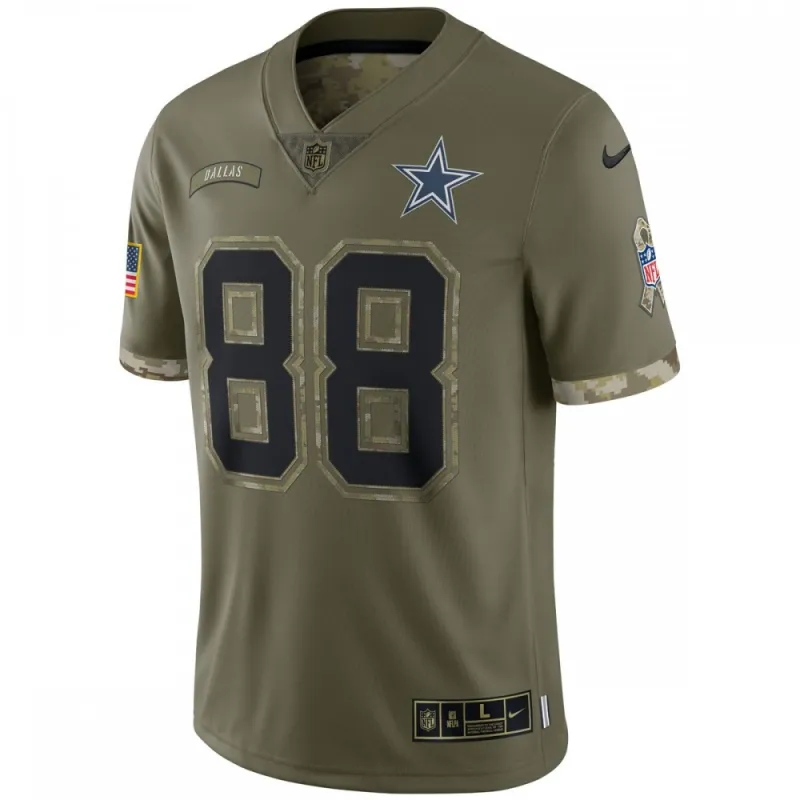 CeeDee Lamb Dallas Cowboys Nike 2022 Salute To Service Limited Jersey – Olive
