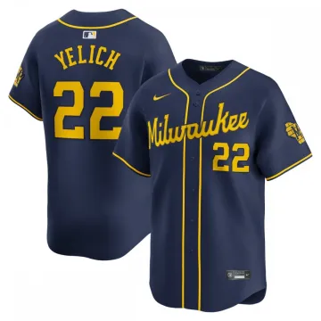 Christian Yelich Milwaukee Brewers Nike Alternate Limited Player Jersey – Navy