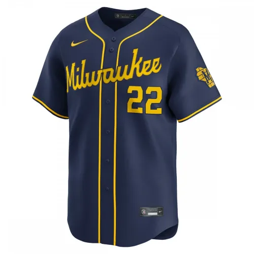 Christian Yelich Milwaukee Brewers Nike Alternate Limited Player Jersey – Navy