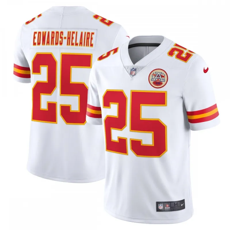 Clyde Edwards-Helaire Kansas City Chiefs Nike Vapor Limited Jersey – White