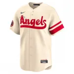 Camisola limitada dos Los Angeles Angels Nike City Connect - Creme