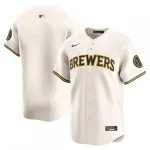 Camiseta Nike de local de edición limitada de los Milwaukee Brewers - Color crema Camiseta Nike de local de edición limitada de los Milwaukee Brewers – Color crema