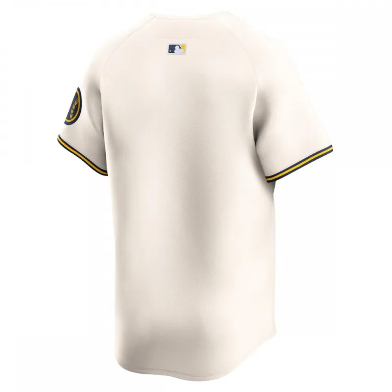 Camiseta Nike de local de edición limitada de los Milwaukee Brewers – Color crema