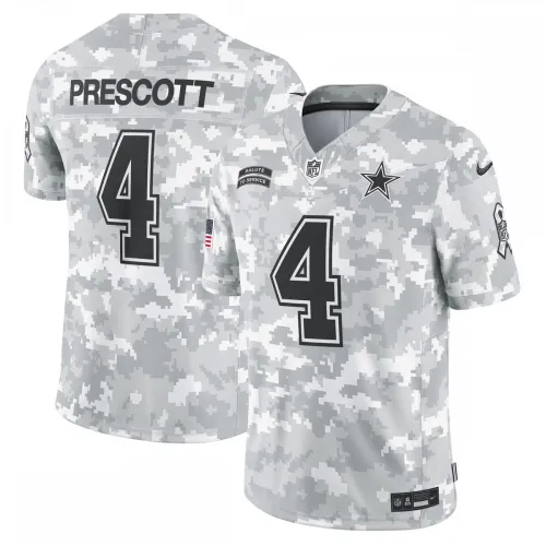 Dak Prescott Dallas Cowboys Nike Men's 2024 Salute to Service Limited Jersey - Arctic Camo