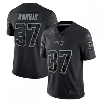 Damien Harris New England Patriots Camiseta Nike RFLCTV Limitada - Negro