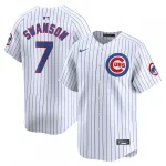 Dansby Swanson Chicago Cubs Camiseta de Jugador Nike Home Limited - Blanca Dansby Swanson Chicago Cubs Nike Home Limited Player Jersey - White