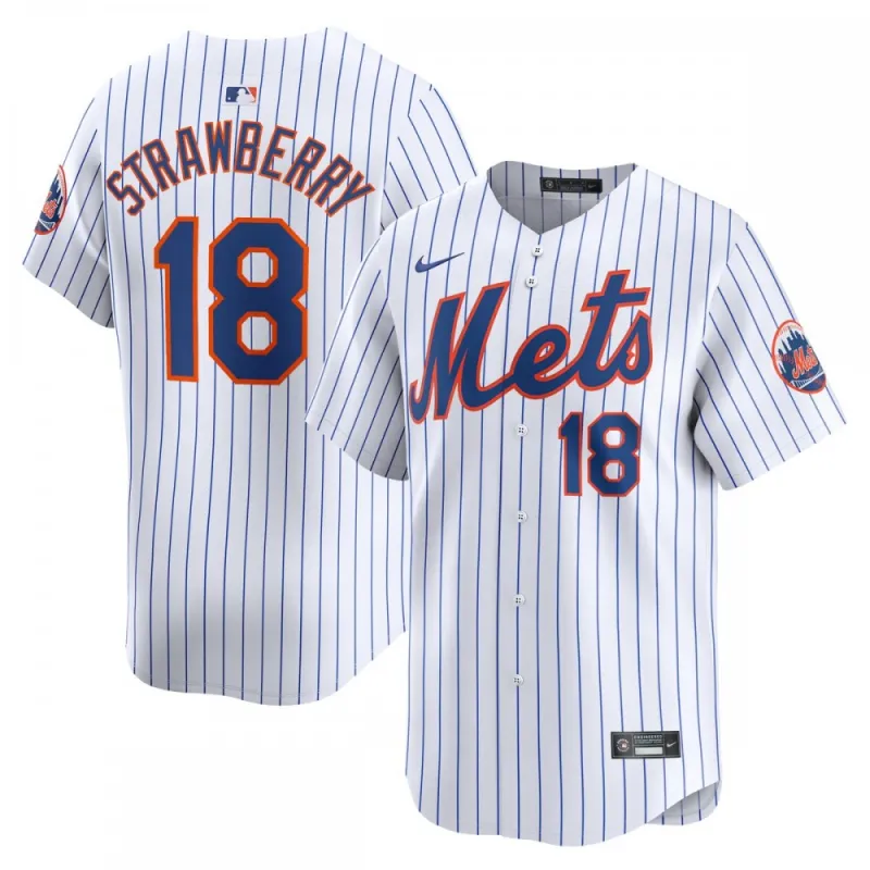 Darryl Strawberry New York Mets Nike Home Limited Player Jersey – White