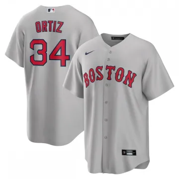 David Ortiz Boston Red Sox Nike Auswärtstrikot - Grau