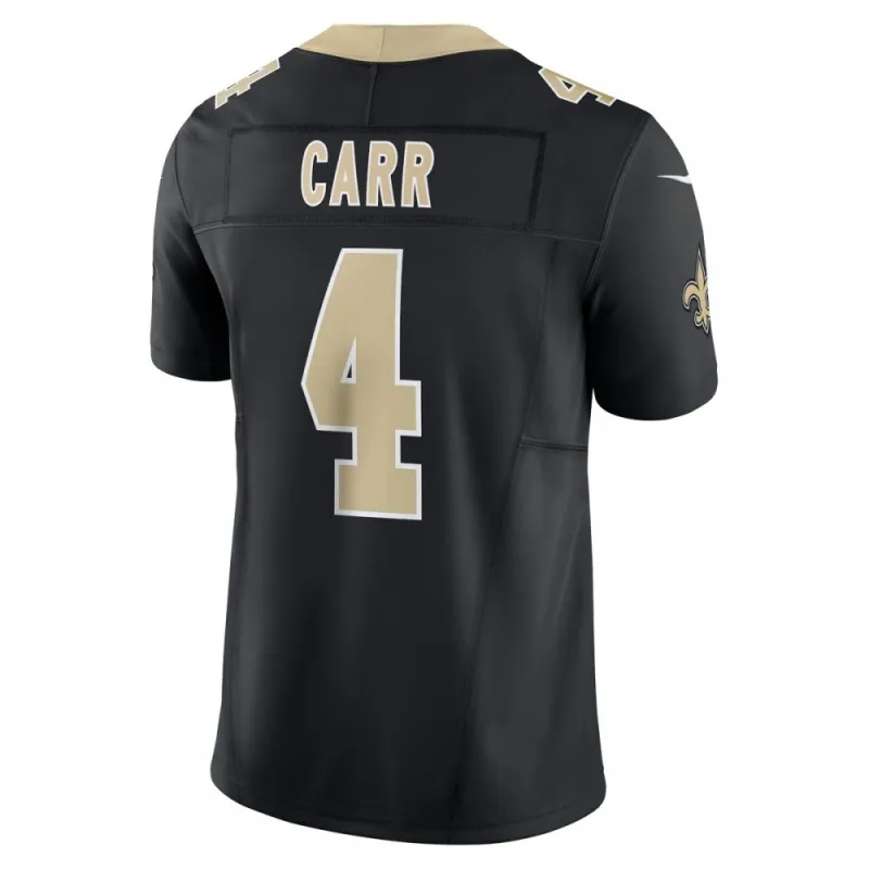 Derek Carr New Orleans Saints Nike Vapor F.U.S.E. Limited Jersey – Black
