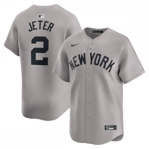 Maillot de joueur Nike « Away » en édition limitée de Derek Jeter (New York Yankees) - Gris