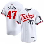 Edouard Julien Minnesota Twins Maglia da giocatore limitata Nike Home - Bianco Edouard Julien Minnesota Twins Nike Home Limited Player Jersey - White