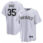 Camiseta de réplica de jugador de Elias Díaz de los Colorado Rockies de Nike para partidos en casa - Blanca Camiseta de réplica de jugador de Elias Díaz (Colorado Rockies) de Nike para partidos en casa – Blanca