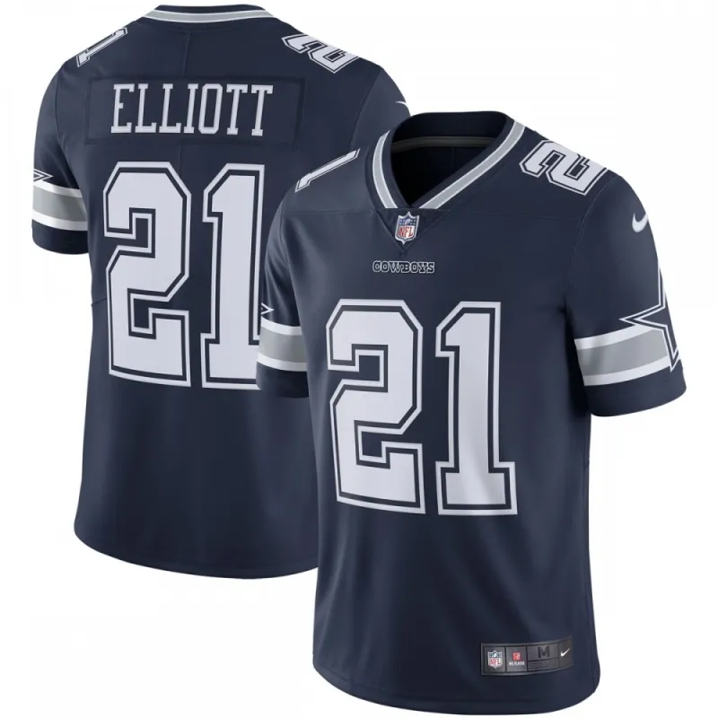 Ezekiel Elliott Dallas Cowboys Nike Vapor Limited Trikot – Marineblau
