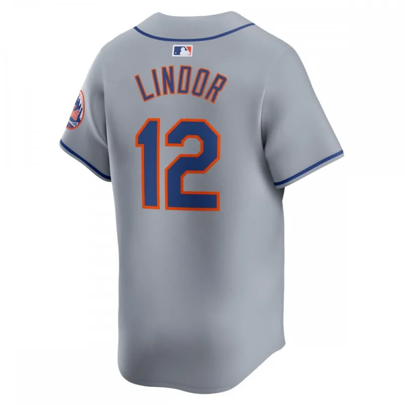 Francisco Lindor New York Mets Nike Away Limited Player Jersey – Gray