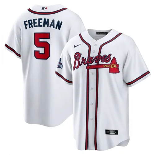 Freddie Freeman Atlanta Braves Nike 2021 World Series Champions Patch Fan edition Player Jersey - White