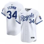 Freddy Fermin Kansas City Royals Nike Home Limited Player Jersey - Wit Freddy Fermin Kansas City Royals Nike Home Limited Player Jersey - Wit