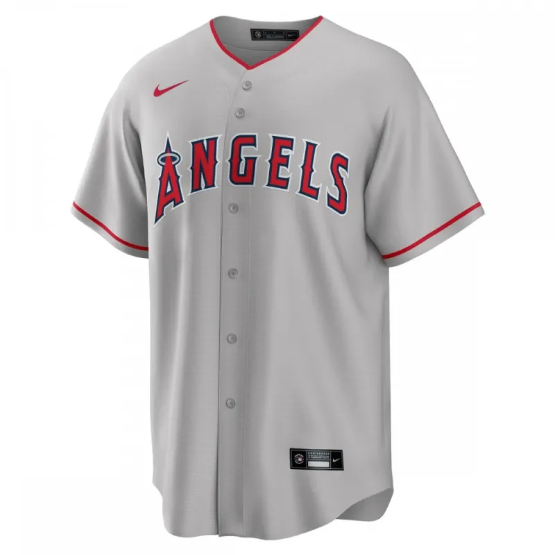 Los Angeles Angels Nike Road Custom Replica Jersey – Gray